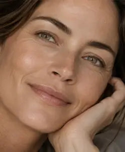 Close-up of clear, radiant skin